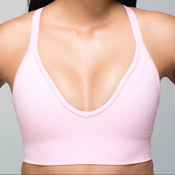 lululemon athletica Tops - Lululemon Seamlessly Plunge Bra Heathered Rose Bud 2